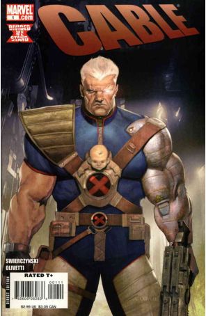 Cable (2nd Series) #1 published by Marvel with cover art by Ariel Olivetti