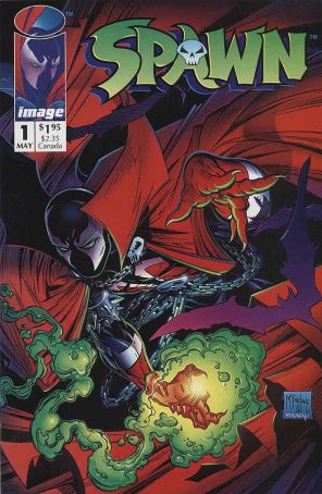 Spawn #1 published by Image with cover art by Todd McFarlane