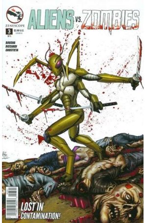 Aliens Vs. Zombies #3B VF ; Zenescope comic book