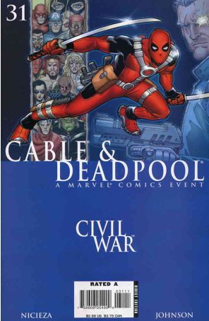 Cable/Deadpool #31 published by Marvel with cover art by Amanda Conner