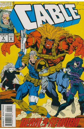 Cable #4 (with card) published by Marvel with cover art by Bart Sears