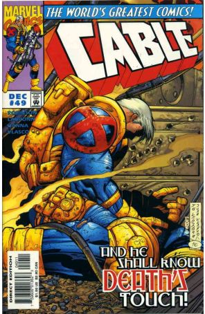 Cable #49 published by Marvel with cover art by Jose Ladrönn