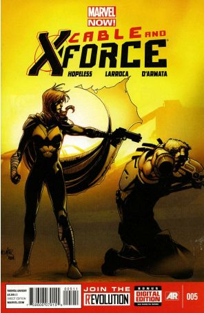 Cable and X-Force #5 published by Marvel with cover art by Salvador Larroca