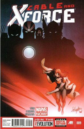 Cable and X-Force #9 published by Marvel with cover art by Salvador Larroca