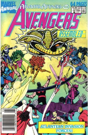Avengers, The #Annual 18 (Newsstand) published by Marvel with cover art by John Byrne